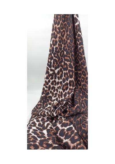 Leopar Desenli Viskon Kumaş