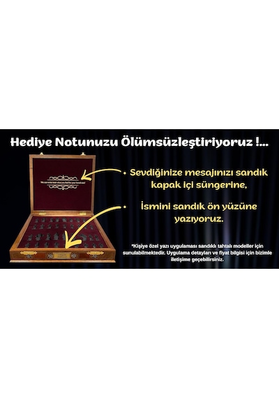 Tr Metal Satranç Takımı/seti Büyük,klasik,antik,gül,sandıklı Masif Ahşap Satranç Tahtası