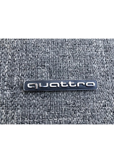 Audi Q7 Serisi Uyumlu Quattro Black Silver Bagaj Yazısı 3m 3d Abs