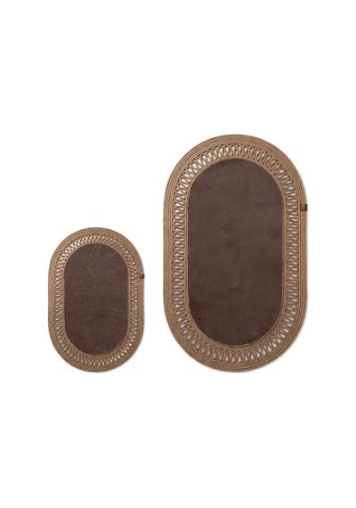 Banyo Paspası Takımı 60x100+40x60 Cm İç Trikot Mouss Kahve & Camel