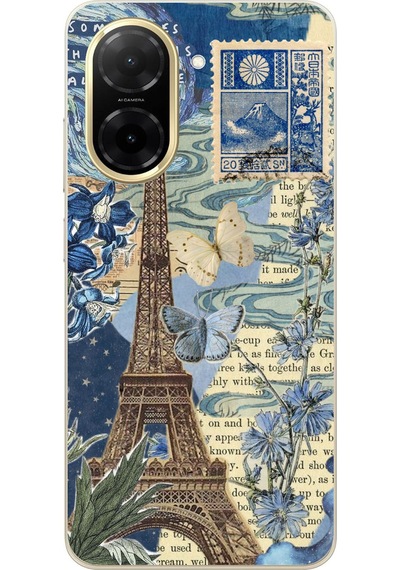 Redmi A5 Uyumlu Paris Ve Eyfel Kulesi Baskılı Silikon Kılıf Renkli