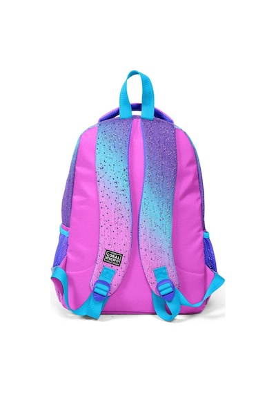 Coral High Kids Açık Pembe Mavi Kaplumbağa Desenli 3 Lü Okul Çanta Seti Set0123497