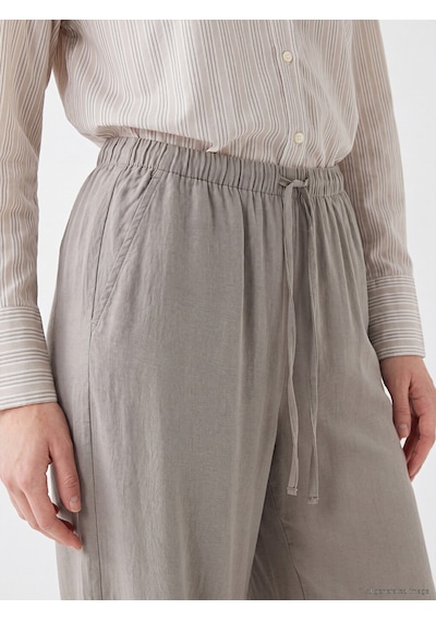 Lcw Comfort Bej Beli Lastikli Modal Karışımlı Kadın Pantolon