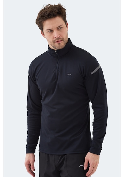 Slazenger Intımate I Erkek Dik Yaka Fermuarlı Lacivert Sweatshırt Lacivert