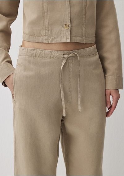 Mavi - Kahverengi Tencel Tm Lyocell Karışımlı Pantolon 1011012-70361 Kahverengi
