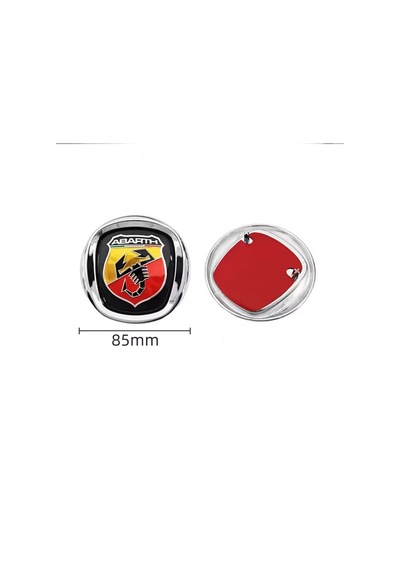 Abarth Logo Ön Panjur Arması Krom Çerçeveli 85mm