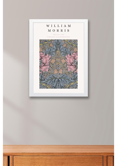 William Morris Trellis 1862 Çerçeveli Tablo - Eklektik Tarz Duvar Dekoru