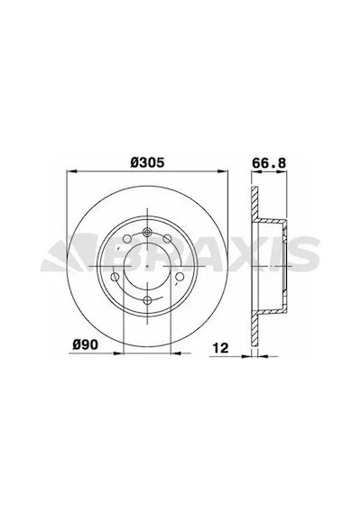 Braxıs Ae0174 Arka Fren Diski 4320600qaa 4403045 7700314107 - 2 Adettir