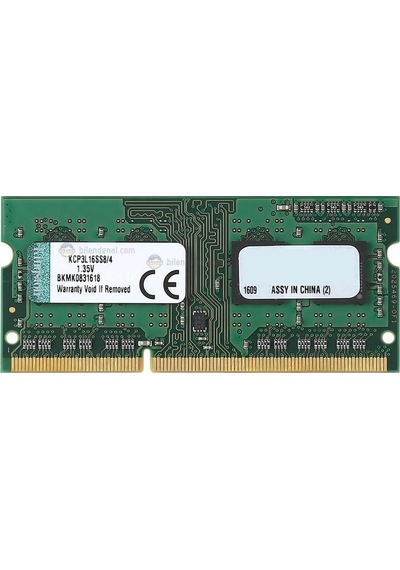 Kingston KCP3L16SS8/4 4GB DDR3 1600 MHz SODIMM Notebook Bellek