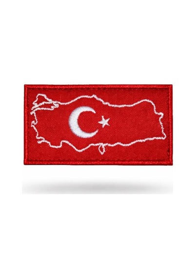 Özel Seri Çalışma Alanı Vatani Dekor Ay Yıldız Single Sword Nakış Haritalı Türk Bayrağı. Diğer