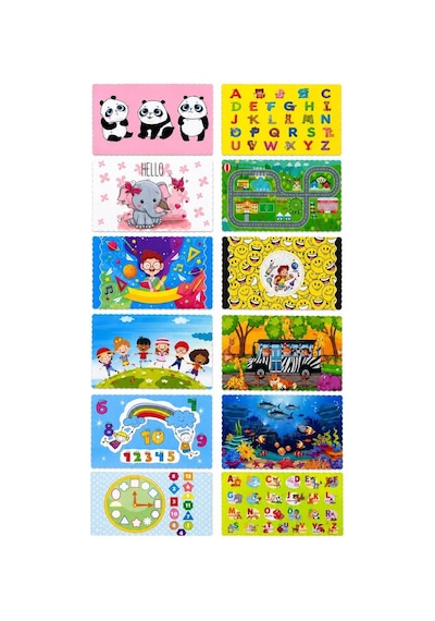 Sırımsı 30x45 Cm 12 Adet Yıkanabilir Beslenme Örtüsü Karma Desenler