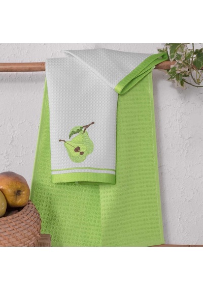 Maxstyle Pamuk Armut Desenli 2 Parça Mutfak Havlusu 40 x 60 CM