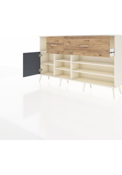 Arges Konsol 6 Raflı 2 Çekmeceli Tek Kapaklı 176x30x99 Aytaşı-antrasit/çam Antrasıt/atlas Çam - Aytası Arges Konsol 6 Raflı 2 Çekmeceli Tek Kapaklı 176x30x99 Aytaşı-antrasit/çam Antrasıt/atlas Çam - Aytası