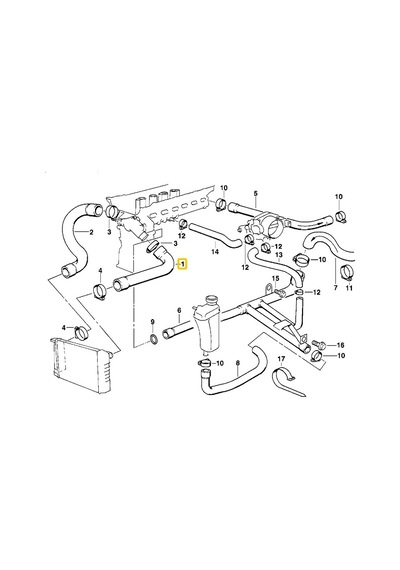 Bmw E36 Ve Z3 M50 M52 Uyumlu Motor Radyatör Üst Hortumu 115317084