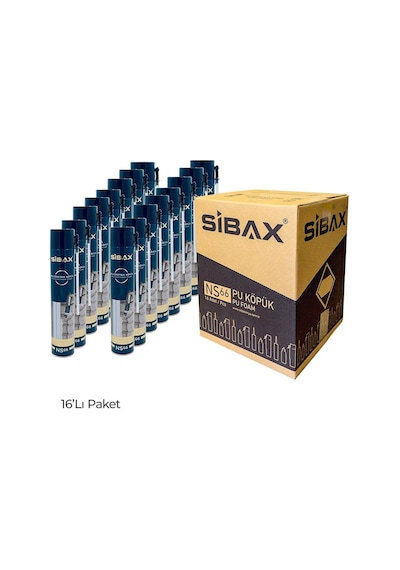Sibax Ns66 Poliüretan Dolgu Köpüğü Montaj Köpük 600 Gr 16'lı Paket