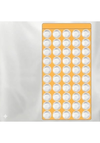 Yapışkanlı Silikon Ses Stoperi, 10 Mm 50'li Paket Açık Gri