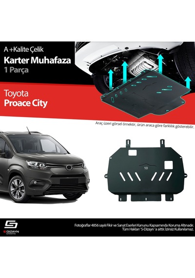 S-dizayn Toyota Proace City Çelik Karter Muhafaza 2018 Üzeri A+ Kalite