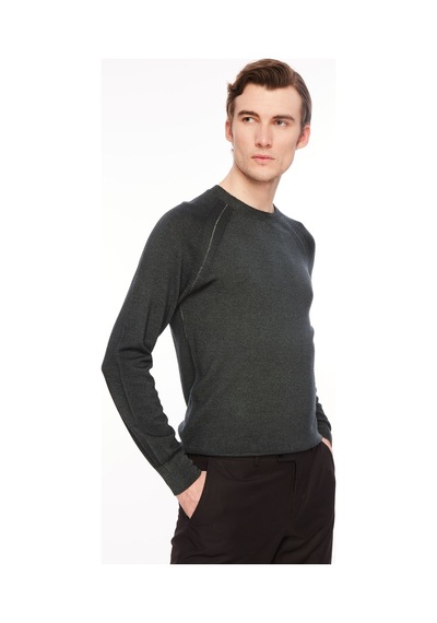 At.p.co Bisiklet Yaka Slim Fit Koyu Yeşil Erkek Kazak A274s40res-