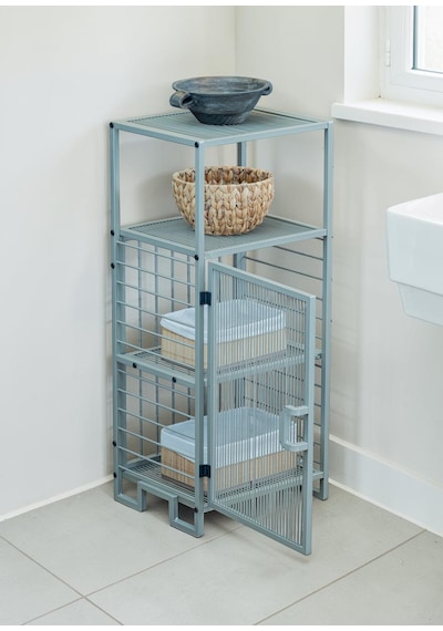 Dekoratif Bej Metal Çok Amaçlı Dolap 4 Raflı Organizer Dekoratif Bej Metal Çok Amaçlı Dolap 4 Raflı Organizer