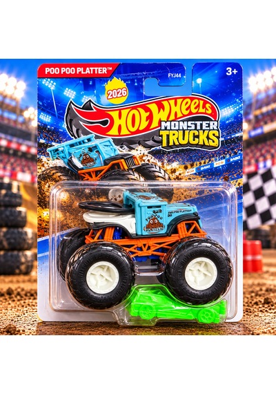 Hot Wheels Poo Poo Platter 2026 Turkuaz Büyük Tekerlekli Oyuncak Araba Fyj44
