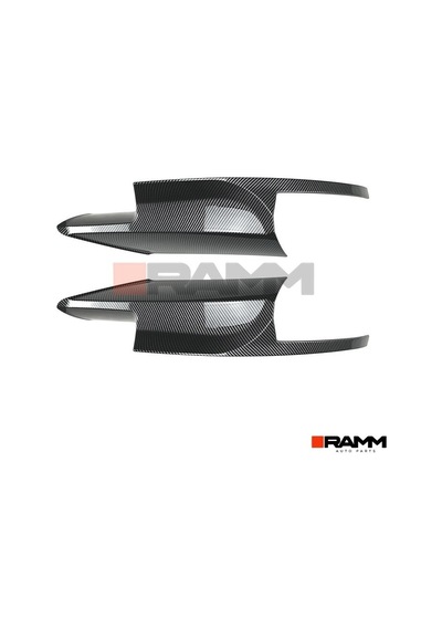 Bmw F10 F11 M5 Stil Ön Tampon Flap Seti - Parlak Karbon