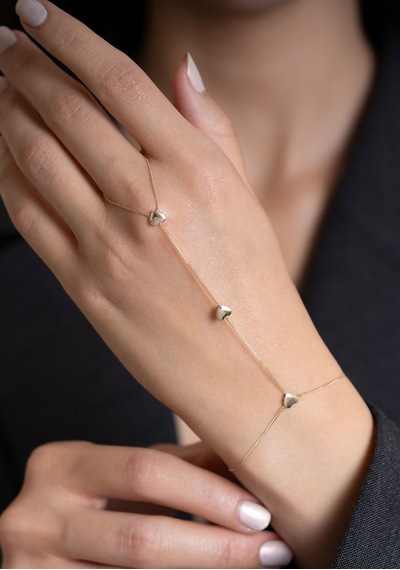 14 Ayar Altın Mini Kalpli Şahmeran 1 Mm Sarı