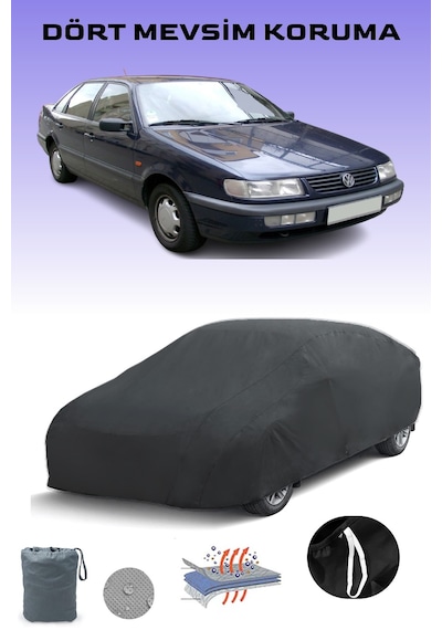 Siyah Volkswagen Passat 1993 - 1996 Araba Brandası, Oto Örtüsü, Araba Çadırı Siyah