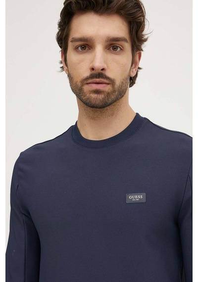 Guess Erkek Tech Stretch Cn Sweatshirt - Lacivert Lacivert