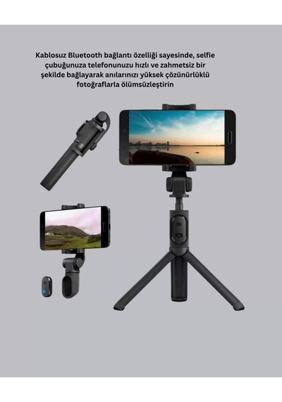 Home Bluetooth Selfie Çubuğu 360 Dönebilen Başlık, Kablosuz Bağlantı