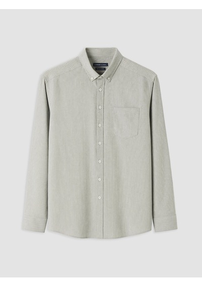 Lcwaıkıkı Classic Yeşil Regular Fit Çizgili Gabardin Erkek Gömlek