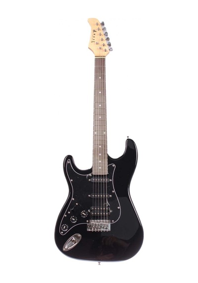 Angel Aeg111lh-bk Solak Elektro Gitar Siyah Sol El Kullanımı İçin Özel Strat Model