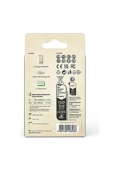 Usb Şarjlı 2 Kanallı Pil Cihazı, 1.2 V Ni-mh Aaa