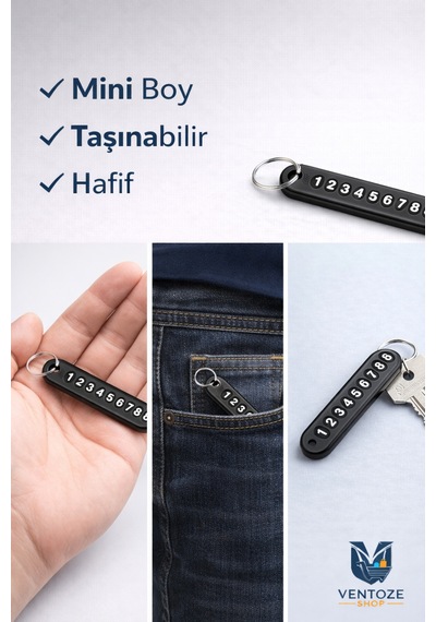 2 Adet Numaratörlü Anahtarlık Çanta Ve Evcil Hayvan İçin Çok Amaçlı İletişim Anahtarlığı