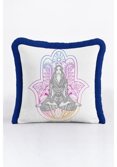 Mandala Meditasyon Saçaklı Yastık Kılıfı - Huzur Dinginlik Bohem Mavi Püsküllü Kırlent Kılıfı Yosunlu Gül Kurusu Mandala Meditasyon Saçaklı Yastık Kılıfı - Huzur Dinginlik Bohem Mavi Püsküllü Kırlent Kılıfı Yosunlu Gül Kurusu