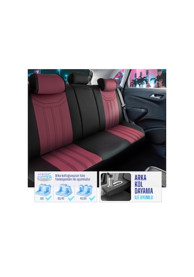 PANDA MİAMİ SERİSİ DERİ OTO KOLTUK KILIFI - TAM SET