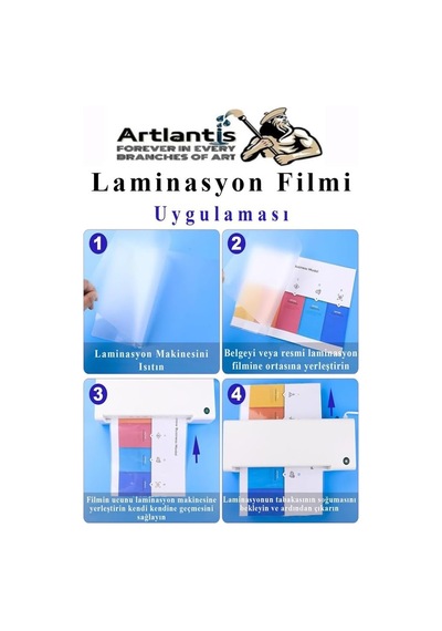 Laminasyon Filmi Parlak A3 20 Li 1 Paket 125 Mikron Laminasyon Kaplama Pvc Kaplama Poşeti 20 Ad