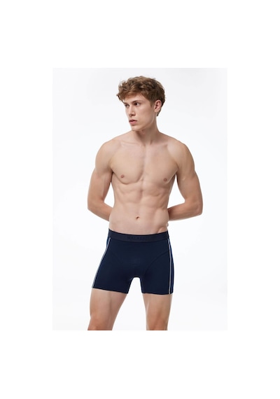 Malabadi 017 Erkek Biyeli Modal Boxer-Lacivert