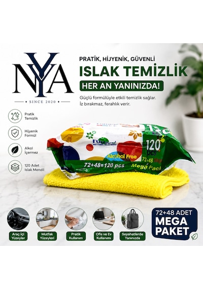 120'li Islak Mendil + Mikrofiber Bez Temizlik Seti Diğer
