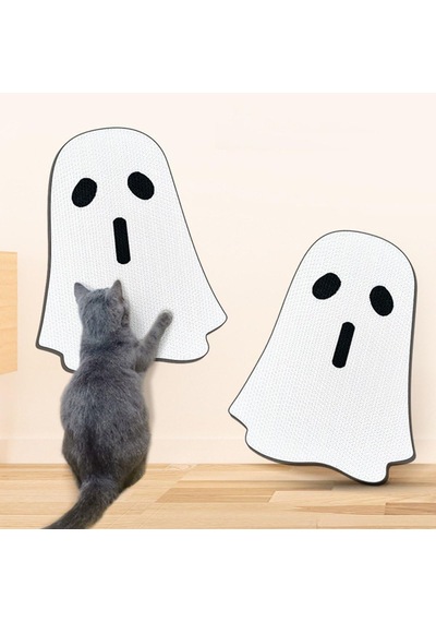 Desenli Kedi Tırmalama Tahtası Yapışkanlı, Duvar/kapı/mobilya Uyumlu Hayalet