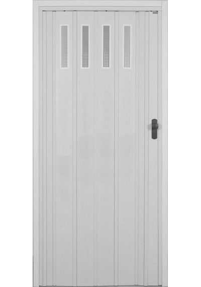 1sıra Camlı Akordeon Kapı Akağaç Ahşap Desenli 72x200 Cm