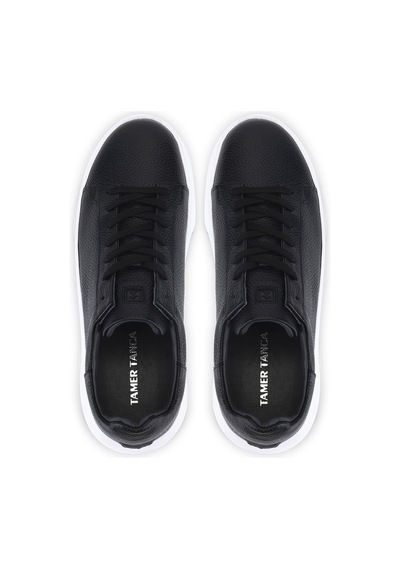 Tamer Tanca Erkek Hakiki Deri Siyah Floter Sneakers & Spor Ayakkabı 1212 2501 Erk Ayk Y26 Sıyah Fltr