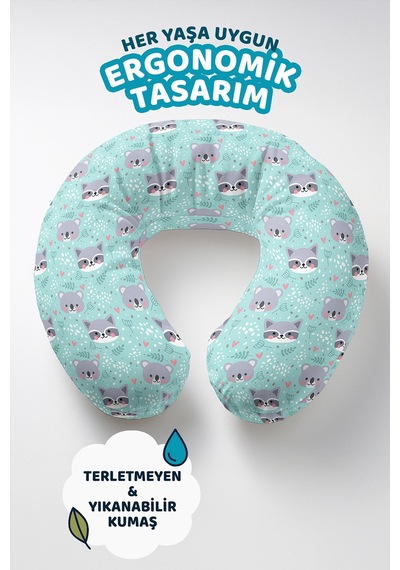 Sevimli Hayvan Figürlü Pamuklu Boyun Yastığı - Pastel Mint Gri Çocuk & Yetişkin Seyahat Yastığı Sedefli Yosunlu Ada Yeşili Sevimli Hayvan Figürlü Pamuklu Boyun Yastığı - Pastel Mint Gri Çocuk & Yetişkin Seyahat Yastığı Sedefli Yosunlu Ada Yeşili