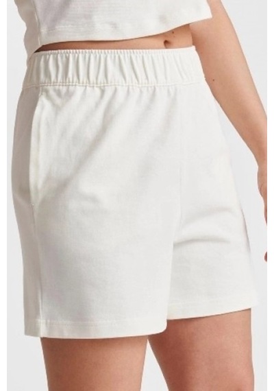 Nike Sportswear Essential Loose Fit Jersey Shorts Bol Kesim Ağır Modal Kadın Şort Beyaz Krem