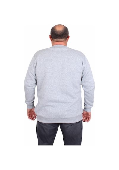 Moc Grande Mocgrande Erkek Büyük Beden Sıfır Yaka 3ip Sweat Core 1975 24209 Grı Melanj Gri Melanj