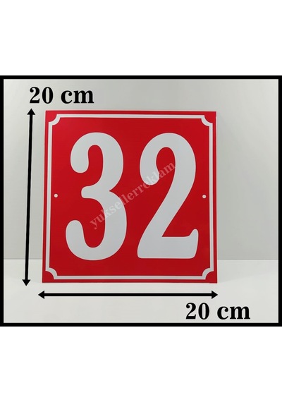 Kapı Numarası , Bina, Apartman, Işyeri Numarası 10X10 Cm