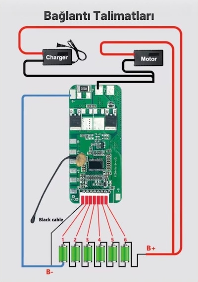 Tdt 7s 10a Lifepo4 Pil Koruma Devresi Bms