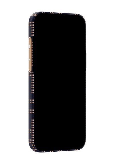 Apple iPhone 18 Pro Uyumlu Kılıf M-safe Şarj Özellikli Raptic Aramid Skin Serisi Karbon Kapak Lacivert