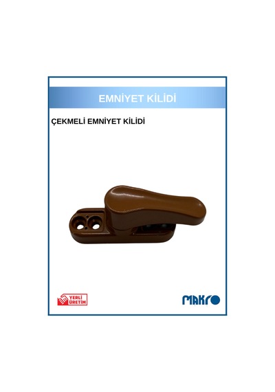 Pvc Kapı Pencere Pimapen Balkon Kapısı Çocuk Emniyet Kilidi Güvenlik Çekmeli Metal Kahverengi