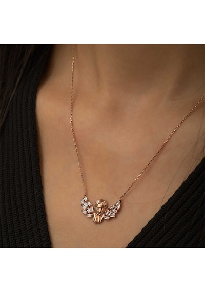 Casera's Gümüş Rose Kanatlı Melek Kolye Csr2180166 Gümüş