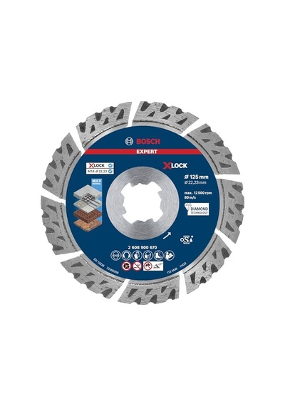 Expert Multimaterial X-lock Kesme Diskleri Donatılı Beton Tuğla Yumuşak Taş Ø 125 Mm Aksesuar Küçük Avuç Taşl